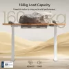 E7 Pro Elektromos Íróasztal Láb, Fehér, 63.5-128.5cm Állítható, Kétmotoros, 160 kg Teherbírás, LED érintőképernyő, 4 memóriahely, USB töltőport