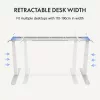E7H Elektromos Íróasztal Láb, Fehér, 68-133cm Állítható, Kétmotoros, 125 kg Teherbírás, LED érintőképernyő, 4 memóriahely, USB töltőport