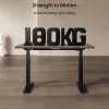 E9 Elektromos Íróasztal Láb, Fehér, 63.5-128.5cm Állítható, Kétmotoros, 180kg Teherbírás, LED érintőképernyő, 4 memóriahely, USB töltőport