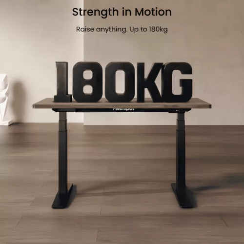 E9 Elektromos Íróasztal Láb, Fehér, 63.5-128.5cm Állítható, Kétmotoros, 180kg Teherbírás, LED érintőképernyő, 4 memóriahely, USB töltőport