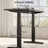 E9 Elektromos Íróasztal Láb, Fehér, 63.5-128.5cm Állítható, Kétmotoros, 180kg Teherbírás, LED érintőképernyő, 4 memóriahely, USB töltőport