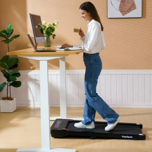 E9 Elektromos Íróasztal Láb, Fehér, 63.5-128.5cm Állítható, Kétmotoros, 180kg Teherbírás, LED érintőképernyő, 4 memóriahely, USB töltőport