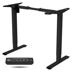   EF1 Elektromos Íróasztal Láb, Fekete, egymotoros, 70–120 cm Állítható, 70 kg Teherbírás, Memóriagombokkal