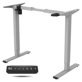   EF1 Elektromos Íróasztal Láb, Szürke, egymotoros, 70–120 cm Állítható, 70 kg Teherbírás, Memóriagombokkal