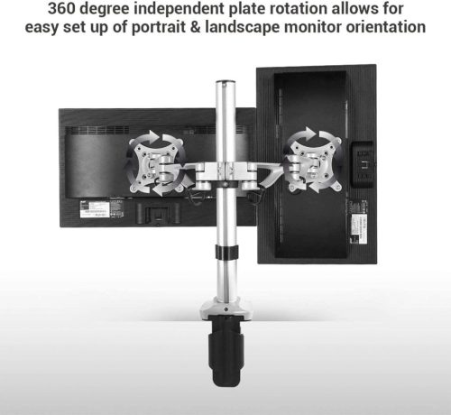 Állítható monitortartó állvány M13, kétkaros, 10"-27"-os LCD monitorokhoz, bilincsekkel rögzíthető, 8 kg teherbírás monitoronként