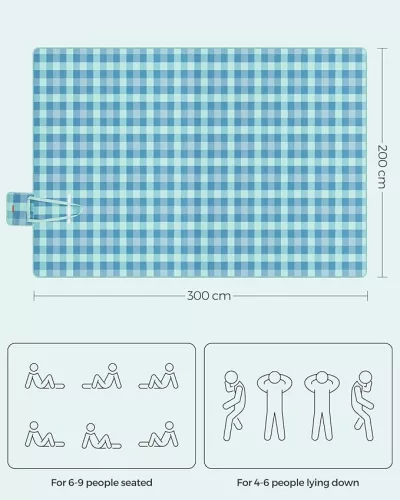 vízálló pikniktakaró 300×200 cm