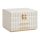 SONGMICS HOME Ékszeres Doboz, 24*21.5*15.8 cm, MDF Anyagból, Fehér-Arany