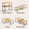 SONGMICS Konyhai Tárolók, 29.7*19.5*15.6 cm, Bambusz és Acél Anyagból, Natúr-Fekete