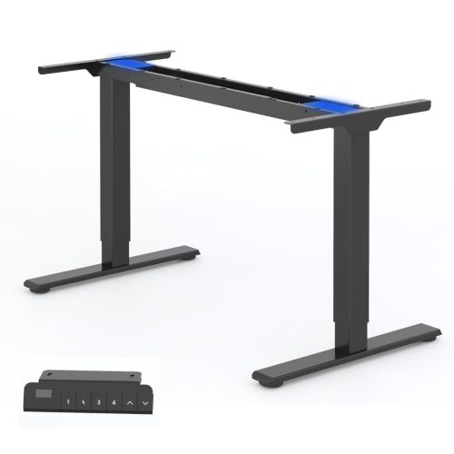FLEXISPOT E2 Elektromos Íróasztal Láb, Fekete, 71-120 Cm Állítható, Kétmotoros, 100 kg Teherbírás, Memóriagombokkal, Otthonra, Irodába