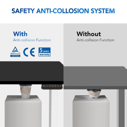 FLEXISPOT E2 Elektromos Íróasztal Láb, Szürke, 71-120 Cm Állítható, Kétmotoros, 100 kg Teherbírás, Memóriagombokkal, Otthonra, Irodába