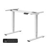 FLEXISPOT E5 Elektromos Íróasztal Láb, Fehér, 60-125cm Állítható, Kétmotoros, 120 kg Teherbírás, Memóriagombokkal