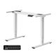 FLEXISPOT E5 Elektromos Íróasztal Láb, Fehér, 60-125cm Állítható, Kétmotoros, 120 kg Teherbírás, Memóriagombokkal