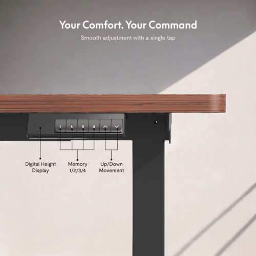 FLEXISPOT E5 Elektromos Íróasztal Láb, Fehér, 60-125cm Állítható, Kétmotoros, 120 kg Teherbírás, Memóriagombokkal