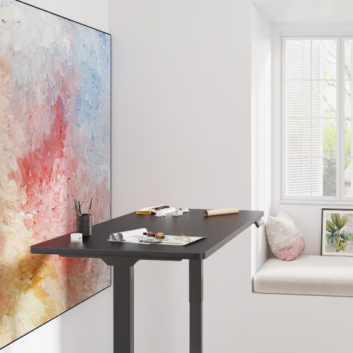 FLEXISPOT E5 Elektromos Íróasztal Láb, Fehér, 60-125cm Állítható, Kétmotoros, 120 kg Teherbírás, Memóriagombokkal