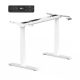 FLEXISPOT E7 Elektromos Íróasztal Láb, Fehér, 58-123cm Állítható, Kétmotoros, 125 kg Teherbírás, LED érintőképernyő, 4 memóriahely, USB töltőport