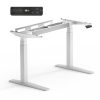 FLEXISPOT E7 Pro Elektromos Íróasztal Láb, Fehér, 63.5-128.5cm Állítható, Kétmotoros, 161 kg Teherbírás, LED érintőképernyő, 4 memóriahely, USB töltőport