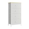 SONGMICS Ruhásszekrény Fiókokkal, 45*30*91.7 cm, Forgácslap Anyagból, Szürke