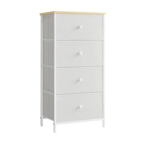 SONGMICS Ruhásszekrény Fiókokkal, 45*30*91.7 cm, Forgácslap Anyagból, Szürke