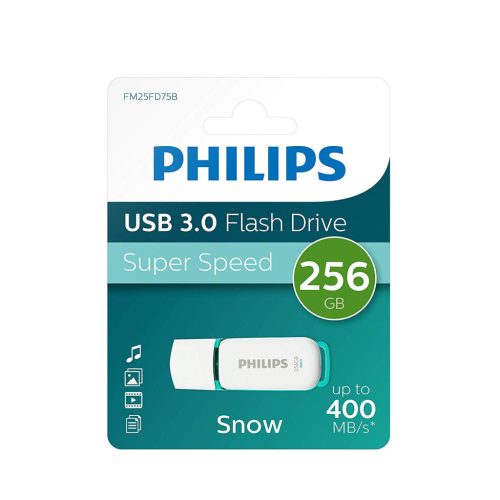 Philips Pendrive USB 3.0 256GB Snow Edition fehér-zöld