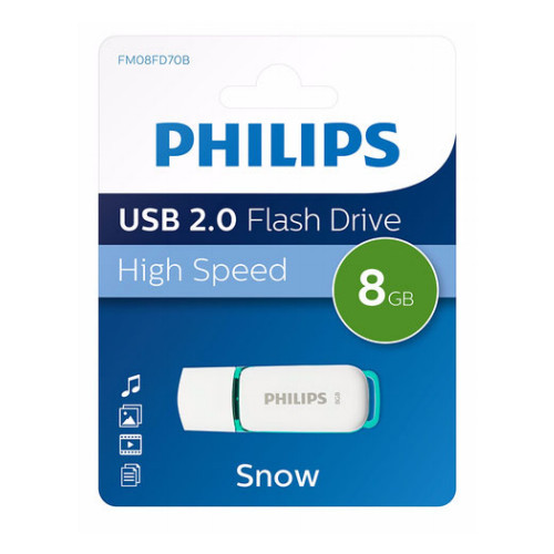 Philips Snow Pendrive 8 GB Flash Drive USB 2.0