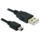 Delock USB 2.0-A   USB Mini-B 5 tűs, 0,70 m (apa/apa) kábel