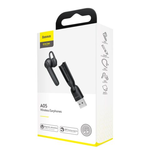 Baseus Encok A05 bluetooth headset, USB dokkolóval, NGA05-01