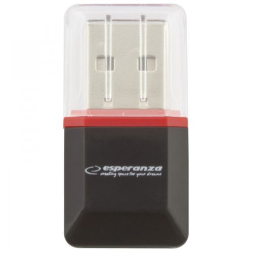 Esperanza microSD kártyaolvasó USB2.0, fekete