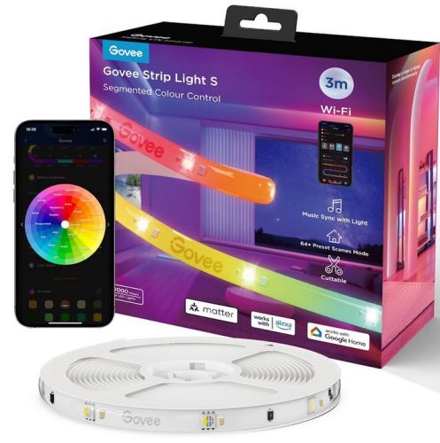 Govee RGBIC  LED szalagfények védőbevonattal (3M) Hang + Wifi + Bluetooth vezérlésel