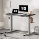 FLEXISPOT ONE PIECE Elektromos Állítható Íróasztal, Egy Motoros, 140×60 Cm – Magasságállítható Ülő-Álló Asztal Vázzal és Fekete Asztallappal, Otthoni Irodába