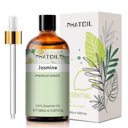 Phatoil 100 ml Természetes Illóolaj – Aromaterápiához, Relaxációhoz és Közérzetjavításhoz, Jázmin Illatú