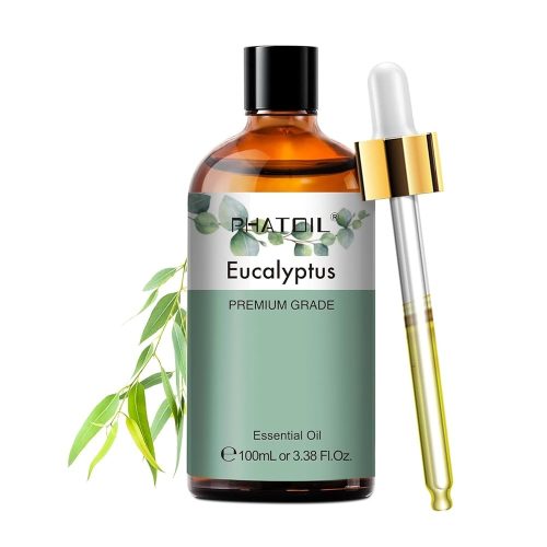 Phatoil 100 ml Természetes Illóolaj – Aromaterápiához, Relaxációhoz és Közérzetjavításhoz, Eukaliptusz Illatú