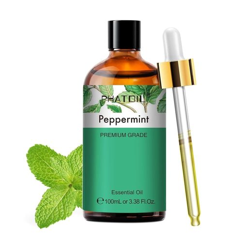 Phatoil 100 ml Természetes Illóolaj – Aromaterápiához, Relaxációhoz és Közérzetjavításhoz, Menta Illatú