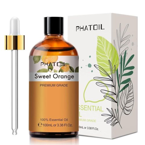 Phatoil 100 ml Természetes Illóolaj – Aromaterápiához, Relaxációhoz és Közérzetjavításhoz, Édes Narancs Illatú