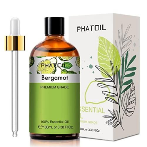 Phatoil 100 ml Természetes Illóolaj – Aromaterápiához, Relaxációhoz és Közérzetjavításhoz, Bergamot Illatú
