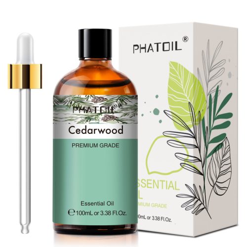 Phatoil 100 ml Természetes Illóolaj – Aromaterápiához, Relaxációhoz és Közérzetjavításhoz, Cédrusfa Illatú