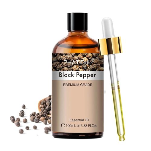 Phatoil 100 ml Természetes Illóolaj – Aromaterápiához, Relaxációhoz és Közérzetjavításhoz, Fekete Bors Illatú