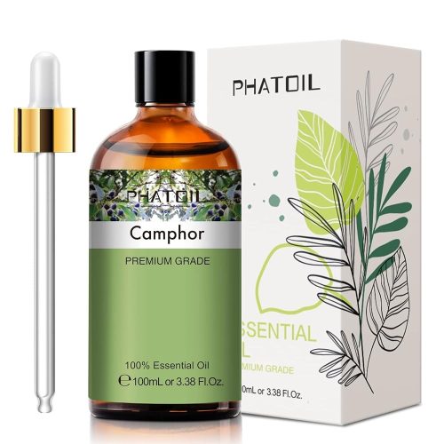 Phatoil 100 ml Természetes Illóolaj – Aromaterápiához, Relaxációhoz és Közérzetjavításhoz, Kámfor Illatú