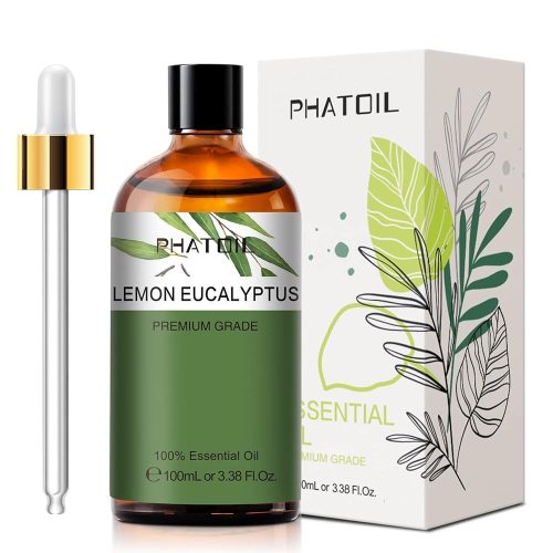 Phatoil 100 ml Természetes Illóolaj – Aromaterápiához, Relaxációhoz és Közérzetjavításhoz, Citrom Eukaliptusz Illatú