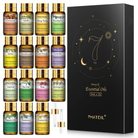   PHATOIL Diary Of Essential Oil Set 15pcs x 5ML Gift Box, Prémium Illóolaj Válogatás Díszdobozban
