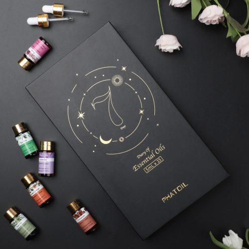 PHATOIL Diary Of Essential Oil Set 15pcs x 5ML Gift Box, Prémium Illóolaj Válogatás Díszdobozban
