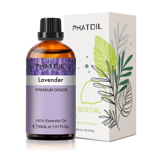 Phatoil 30 ml Természetes Illóolaj – Aromaterápiához, Relaxációhoz és Közérzetjavításhoz, Levendula Illatú