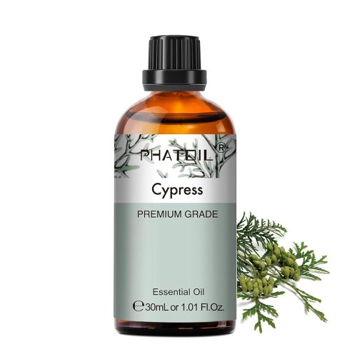 Phatoil 30 ml Természetes Illóolaj – Aromaterápiához, Relaxációhoz és Közérzetjavításhoz, Ciprus Fa Illatú