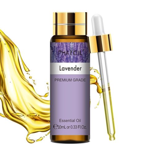 Phatoil 10 ml Természetes Illóolaj – Aromaterápiához, Relaxációhoz és Közérzetjavításhoz, Levendula Illatú