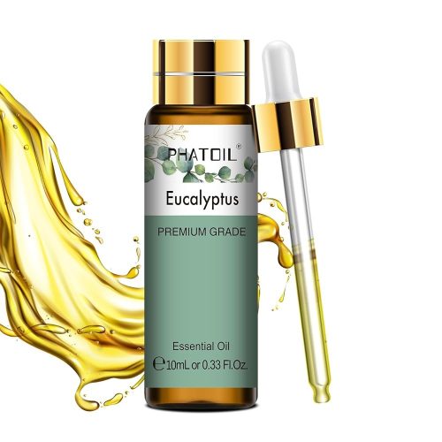 Phatoil 10 ml Természetes Illóolaj – Aromaterápiához, Relaxációhoz és Közérzetjavításhoz, Eukaliptusz Illatú