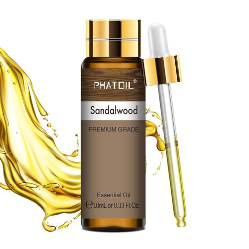 Phatoil 10 ml Természetes Illóolaj – Aromaterápiához, Relaxációhoz és Közérzetjavításhoz, Szantálfa Illatú