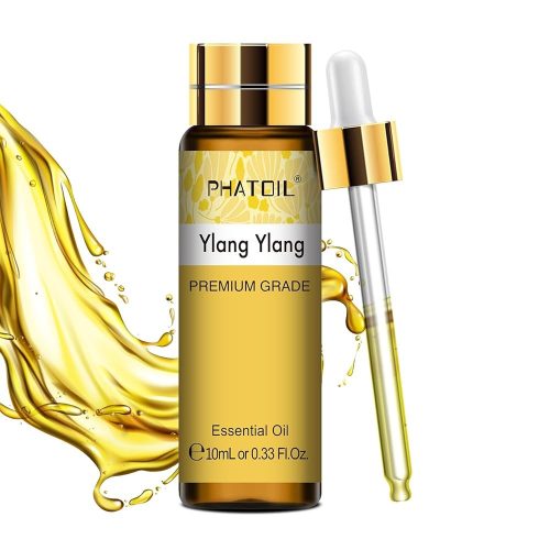 Phatoil 10 ml Természetes Illóolaj – Aromaterápiához, Relaxációhoz és Közérzetjavításhoz, Ylang-Ylang Illatú