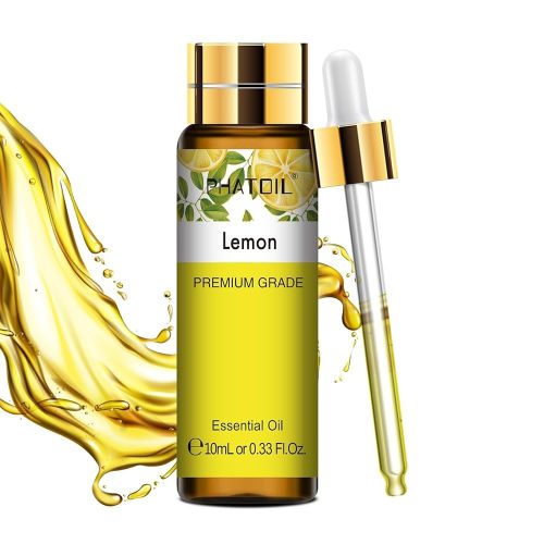 Phatoil 10 ml Természetes Illóolaj – Aromaterápiához, Relaxációhoz és Közérzetjavításhoz, Citrom Illatú