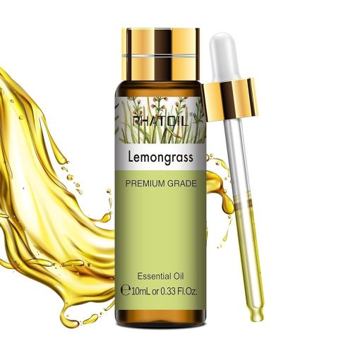 Phatoil 10 ml Természetes Illóolaj – Aromaterápiához, Relaxációhoz és Közérzetjavításhoz, Citromfű Illatú