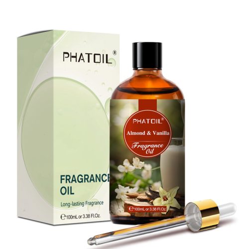 Phatoil 100 ml Illatolaj – Aromaterápiához, Relaxációhoz és Közérzetjavításhoz, Mandula És Vanília Illatú