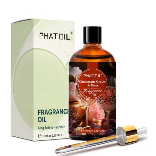 Phatoil 100 ml Illatolaj – Aromaterápiához, Relaxációhoz és Közérzetjavításhoz, Champagne Grapes And Roses Illatú